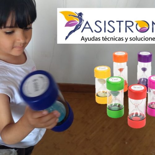 Reloj temporizador didáctico de arena de plástico grande