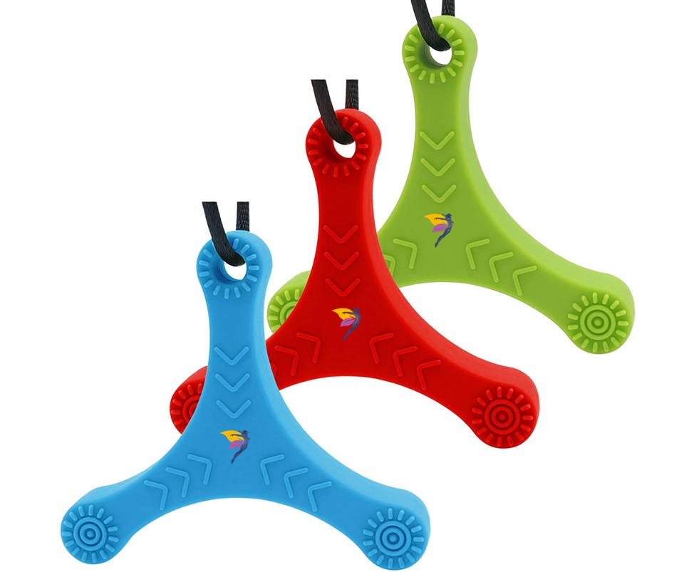 Collar Mordedor Sensorial Autismo Spinner - Paquete de 3