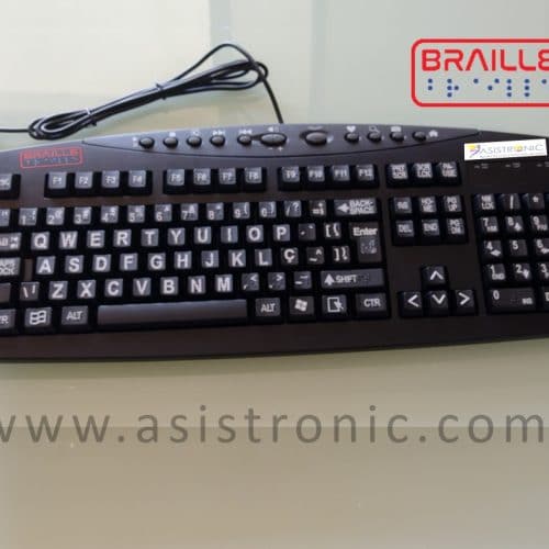 Teclado Grande en Braille Para Computador con cable USB
