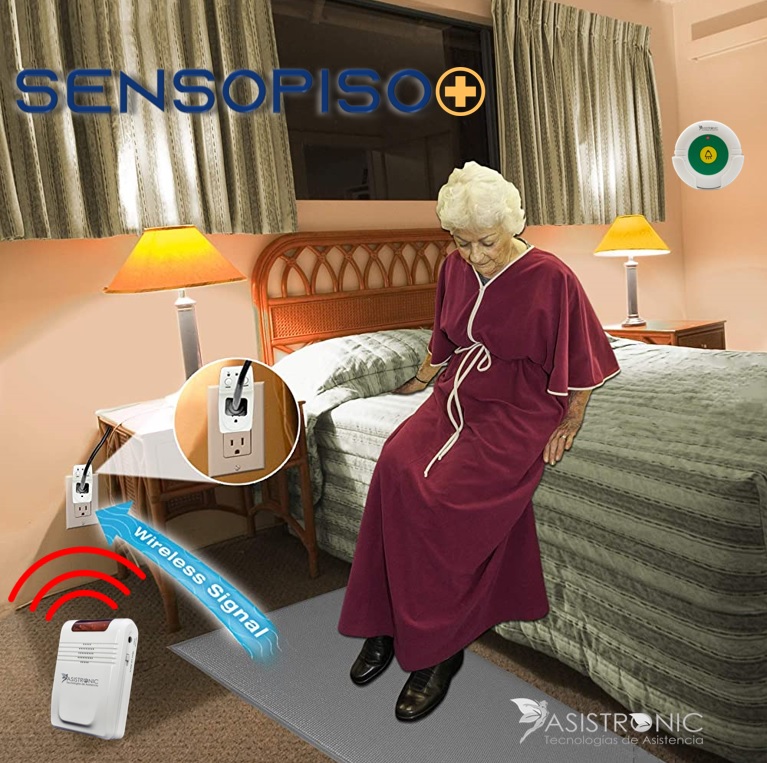 Alarma con sensor de movimiento para interiores, alarma de cama de puerta y  alerta de prevención de caídas para ancianos, niños/cuidadores, alarma con