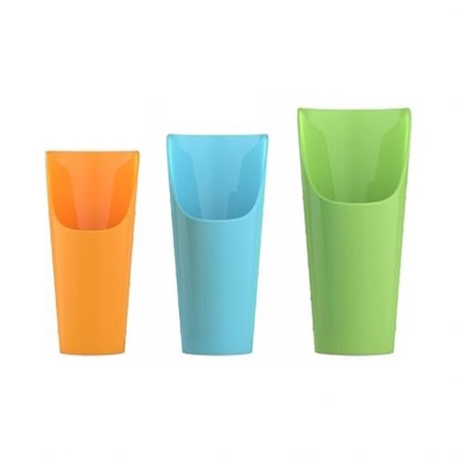 Vaso con escotadura para disfagia - Set de 3 unidades multicolor